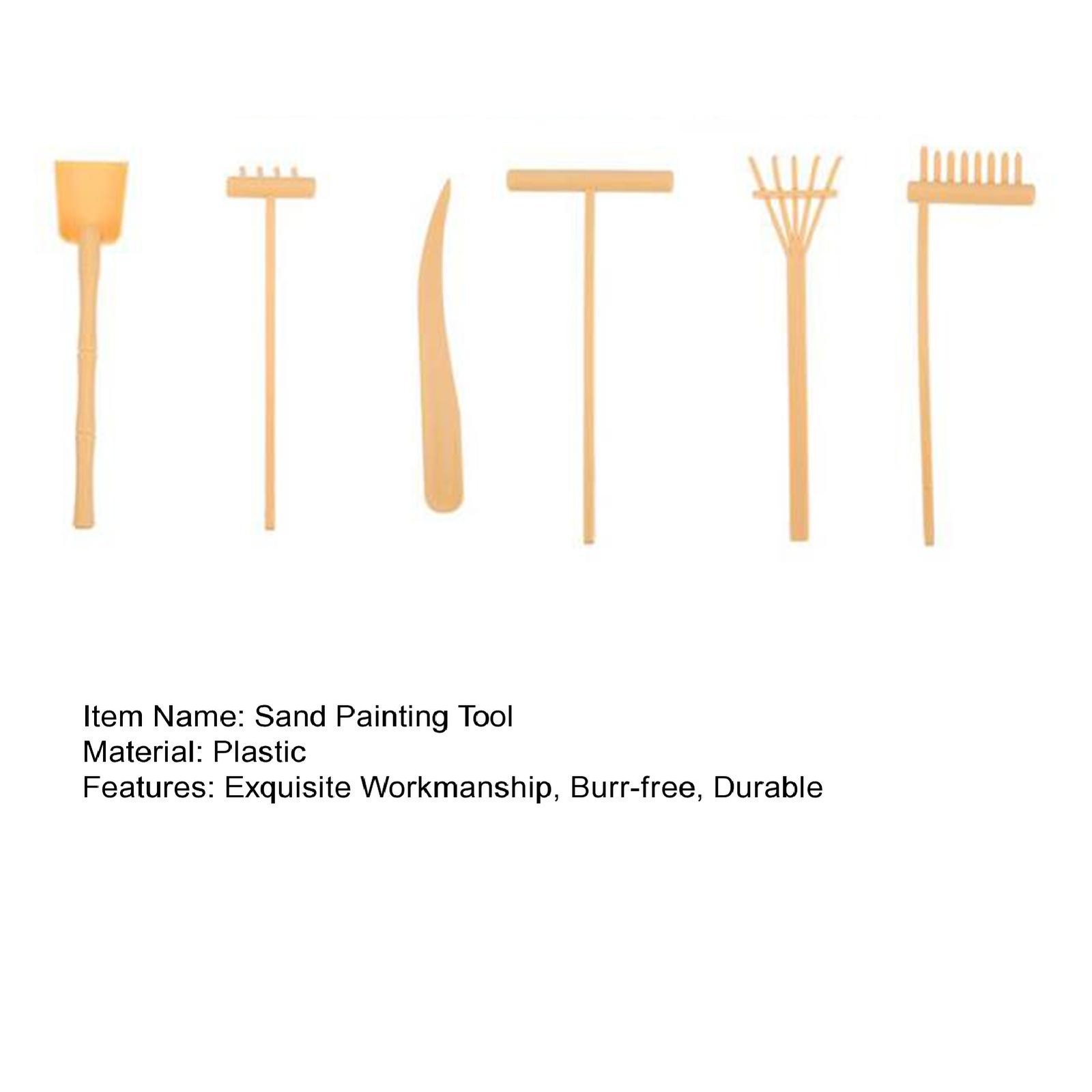 6pcs Sandbox Tool Lightweight Diy Mini Zen Garden Sand Table Rake Kit