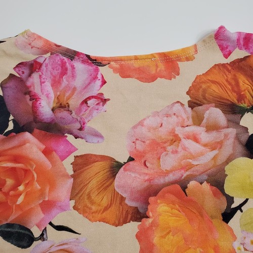 Molo Girls Raina Top 116 6Y Rose Garden Floral Organic Cotton Stretch Jersey - Picture 7 of 12