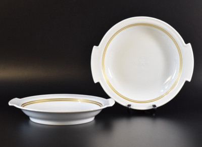 Meissen kleine Schale Porzellan Art Deco Relief Pfeifferzeit Paar