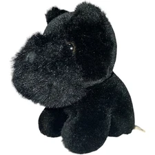 Mothercare Black West Highland Terrier Westie Dog Plush Soft Toy Lovey Vintage