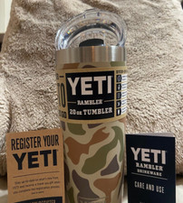 Yeti Rambler 20oz Tumbler TAN CAMO LIMITED EDITION RARE 2024 Camouflage