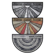 Half Round Door Mat - 30x18 Inch Rubber Outdoor Doormat