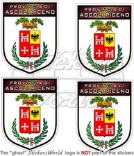 ASCOLI PICENO Province Sign ITALY 50mm Car Decal x4 Vinyl Stickers
