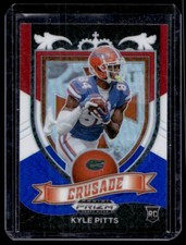 2021 Panini Prizm Draft Picks Kyle Pitts Red/White/Blue Prizm Crusade RC #167