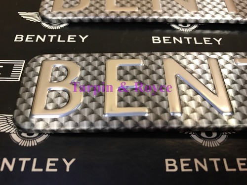 Bentley Badge Original Bentley Engine Turned Aluminum Best Look Badge OEM NEW - Bild 6 von 11