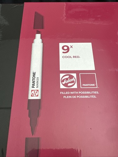 New 9x Pantone Double Ended Artist Markers Refillable Ink Red - Picture 6 of 13