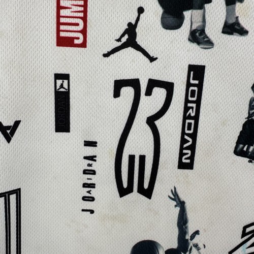 Jordan Tee Boy Small 8-10 Jumpman AOP Photo All Over Print Logo 23 Graphic Shirt - Picture 5 of 13