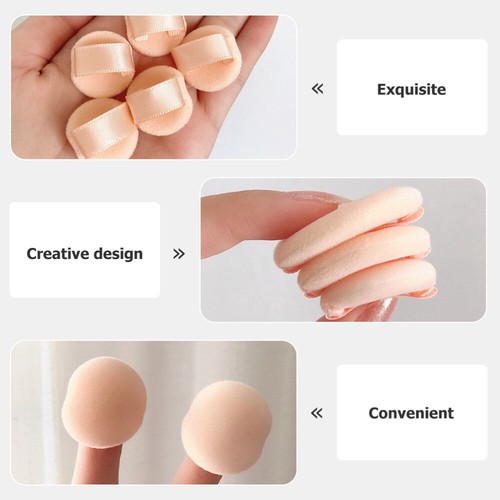 5 Pcs Powder Portable Facial Makeup Pads Tiny Round Puff Foundation - Bild 10 von 12