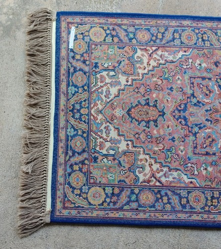 Karastan Rug 2.10 X 5 Blue Heriz - Picture 7 of 11