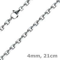 4Mm Armband Armkette Ankerkette Aus 750 Gold WeißGold Massiv 21Cm Goldarmband
