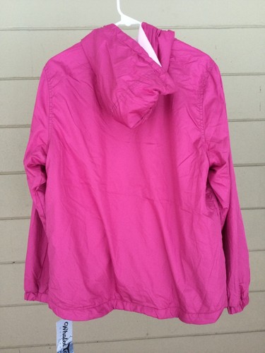 Whales Tail Girls Pink Jacket Hooded Size Large Water & Wind Zip Fall School NEW - Picture 5 of 10