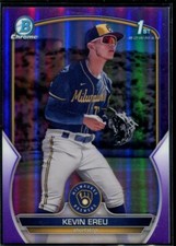 2023 Bowman Chrome Purple Kevin Ereu #BCP-229 /250 Milwaukee Brewers 