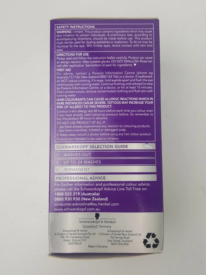 SCHWARZKOPF PERMANENT HAIR COLOUR BLACK 1-0 CREME SALON PERFECT MOUSSE FOAM - Image 3 of 4