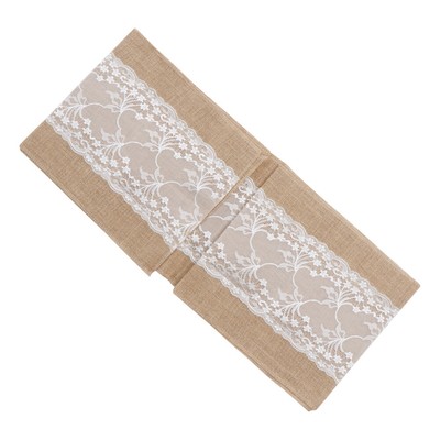  Burlap Table Runner Wedding Decor Tablecloths Lace Christmas