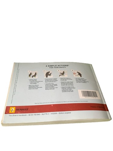 Renault Scenic Owners Manual Instruction Book 2006-2009 Long And Short Chassis - Picture 19 of 19