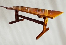 Modern Scandinavian Danish Trestle Harvest Dining Table George Nakashima