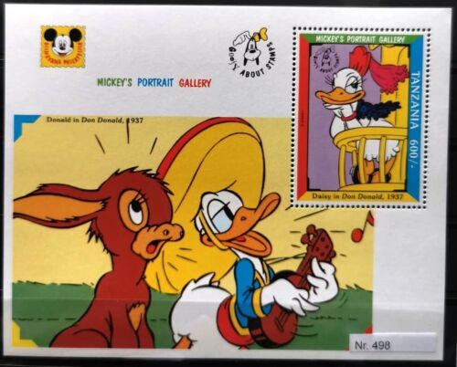 DD2.498 Tanzania MNH Disney Cartoon Mickey's portrait gallery Daisy Donald