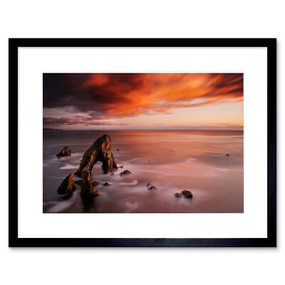 Cole Crohy Head Sea Arch Irland gerahmter Wandkunstdruck 9 x 7 Zoll