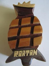 Roatan Pineapple Secret Puzzle Jewelry Hidden Compartment Treasure Box Honduras