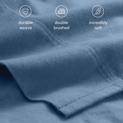 Bare Home Organic Cotton Flannel Sheet Set - 100% Cotton - Double Brushed - Picture 81 of 105