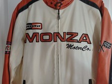 Vintage Männer Speedway Monza Racing Lederjacke Größe S