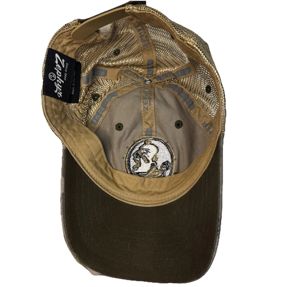 Zephyr Ncaa Florida State Seminoles Mens Adjustable Relaxed Fit Snapback Hat FSU - Image 2 of 4