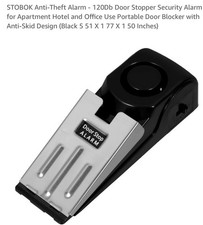 120DB Wireless Door Stop Alarm Door Stopper Portable Home Travel Security System