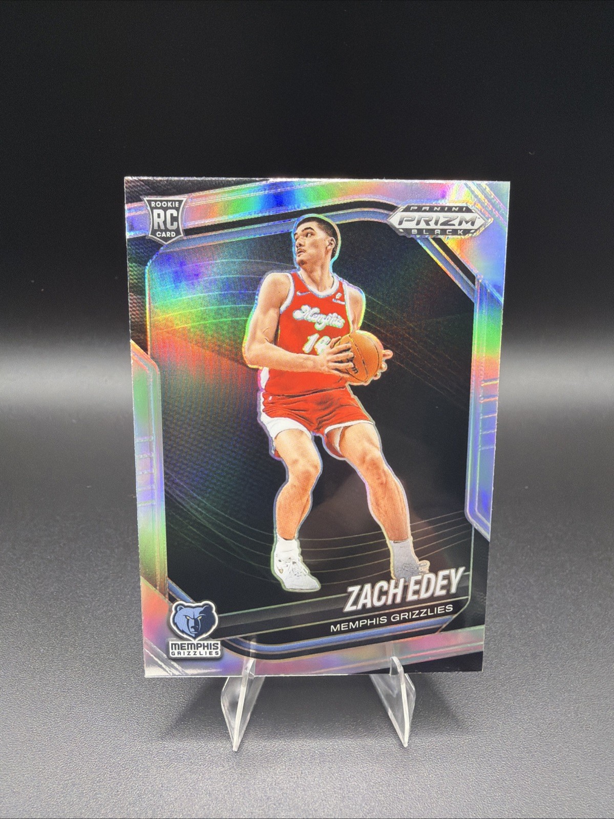 2024-25 Panini Prizm Black - Zach Edey, Zach Edey #64 Silver Prizm (RC)