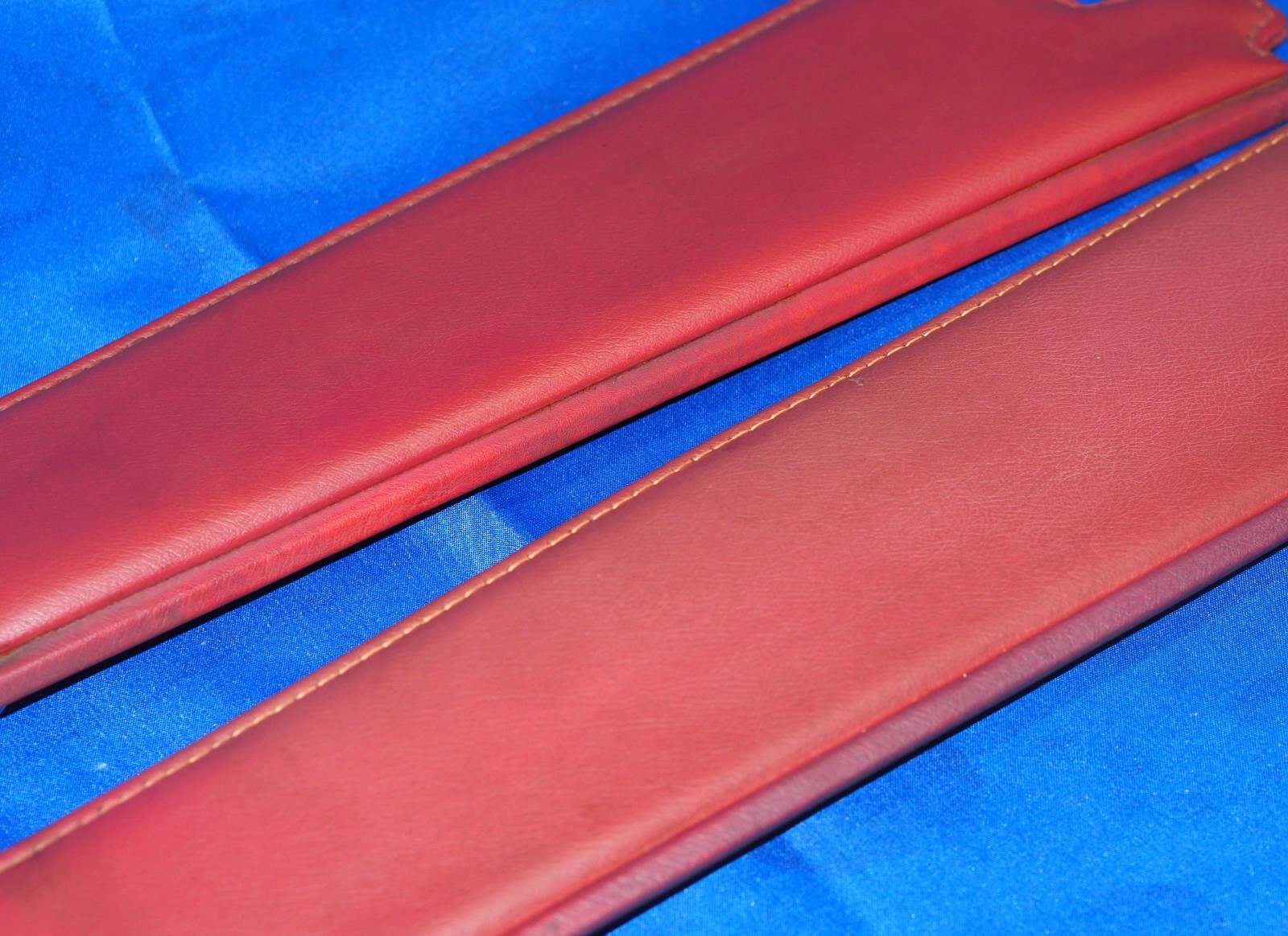 1965-1970 Rolls Royce Silver Shadow RHD Sun Visor Set Pair OEM Red Nice Shape!