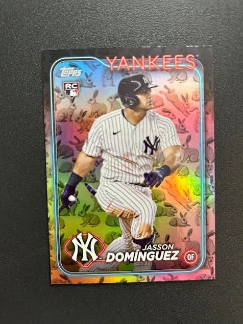 2024 Topps Series 1 - #60 Jasson Dominguez (RC) Rabbit Holiday Foil SSP