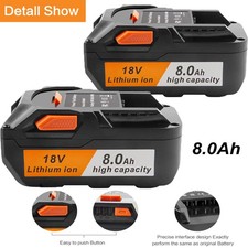 2x 8.0AH R840087 For Ridgid 18V Battery Li-ion R840083 R840085 840086 R840089