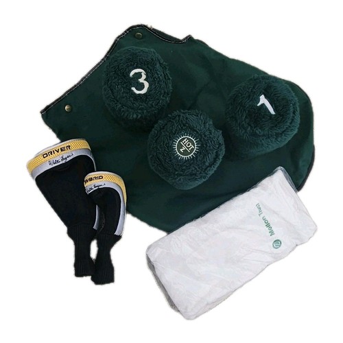 VTG Hot-Z Retro Golf Bag 6 Way Leather & Canvas Original Bag Cover & Headcovers - Picture 9 of 9