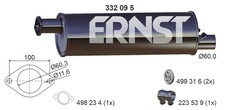 ERNST Mittelschalldämpfer 332095 für FORD TRANSIT TDCi 4x4 RWD ERNST Mittelschalldämpfer 332095 für FORD TRANSIT TDCi 4x4 RWD