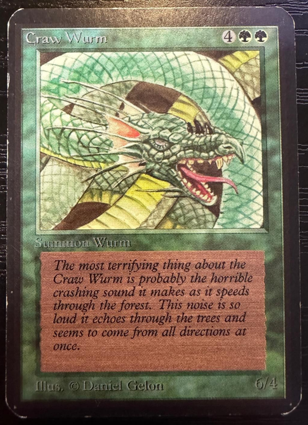 Alpha Craw Wurm Green Common LP Lightly Played MTG Magic