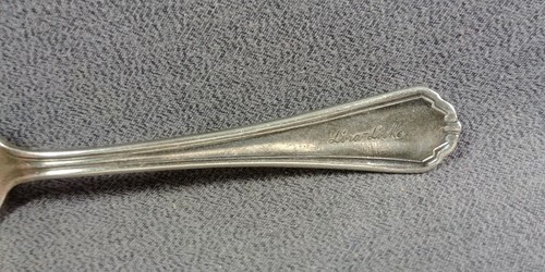 1930s Lora Locke Hotel Ad Diner Spoon Dodge City Kansas Meriden Silver Plate - Picture 6 of 15