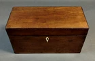 Georgian 3-Compartment Wooden Tea Caddy - Sugar Bowl Aperture - Antique AM/JE