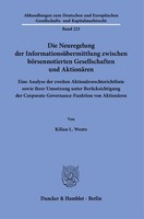 Die Neuregelung Der InformationsüBermittlung Zwischen BöRsennotierten Gesel ...