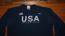 Vintage 90s USA Track & Field NIKE Team Blue ...
