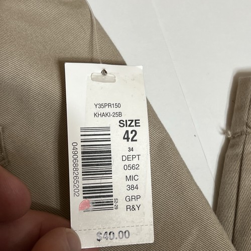 Roundtree & Yorke Soft Wash Chino Pants Men’s Size 42x34 NWT Flex Waistband - Picture 9 of 10