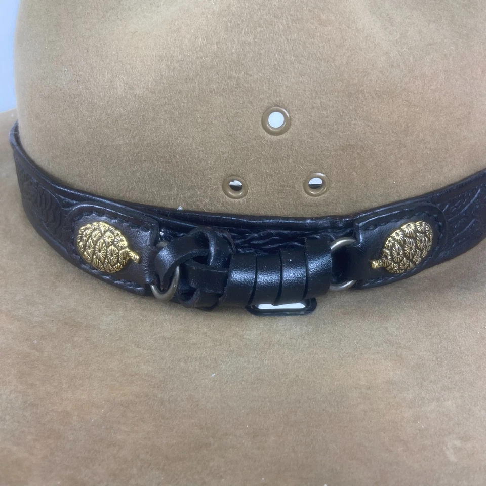 Vtg Stetson USNPS Fur Felt Hat Sz 7 3/8 ~ Don Hume Hatband National Park Service - Image 4 of 4