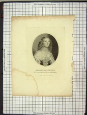 Old Antique Print 1801 Portrait Marie Duchess Chevreuse Engraving Harding 19th