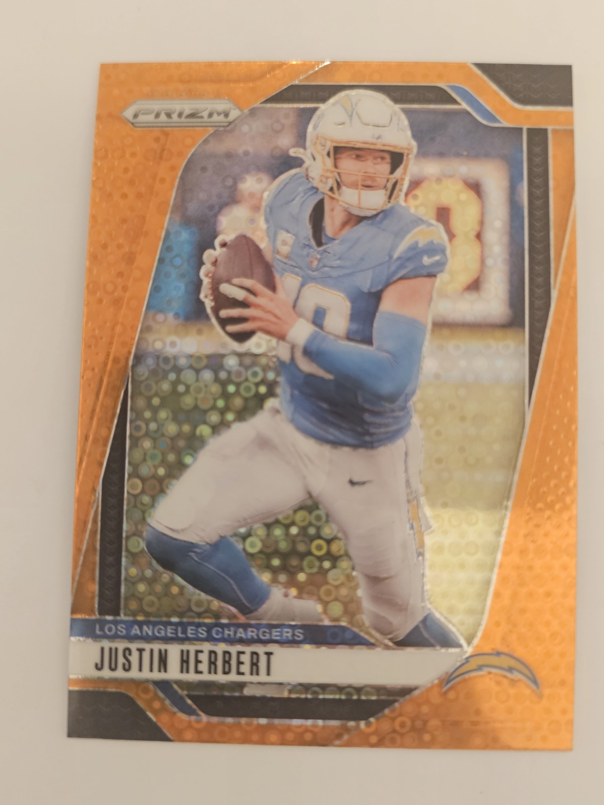 2024 Panini Prizm - Justin Herbert #157 Disco Prizm Orange