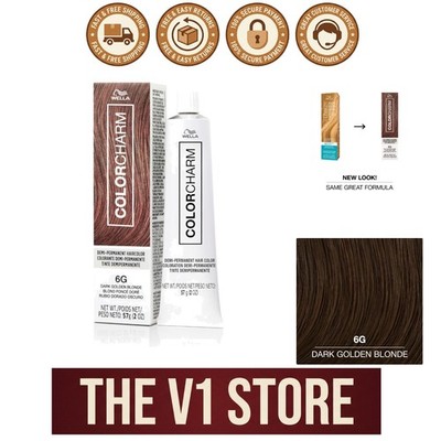 Wella ColorCharm Demi-Permanent Hair Color - 6g Dark Golden Blonde, 2 Fl Oz