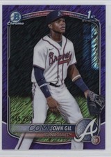 2025 Bowman Chrome Prospects Purple Shimmer Refractor 45/250 John Gil 0v5t