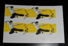 US SC# #6055 Imperf Bruce Lee Plate Block of 4 Imperforate No Die Cuts Lot A
