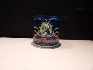 george washington pipe tobacco can Display LOT OF 8: GEORGE WASHINGTON