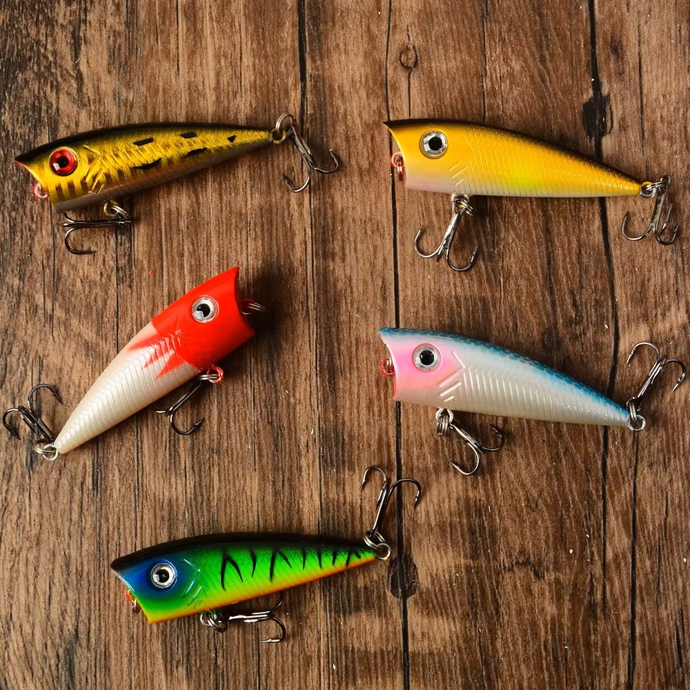 5pc Top Water Chuggers Poppers Fishing Lures - Image 5