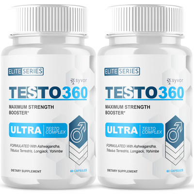 (2 Pack) Testo 360 Advanced Male Pills Testo360 Vitamin Supplement 120 Capsules