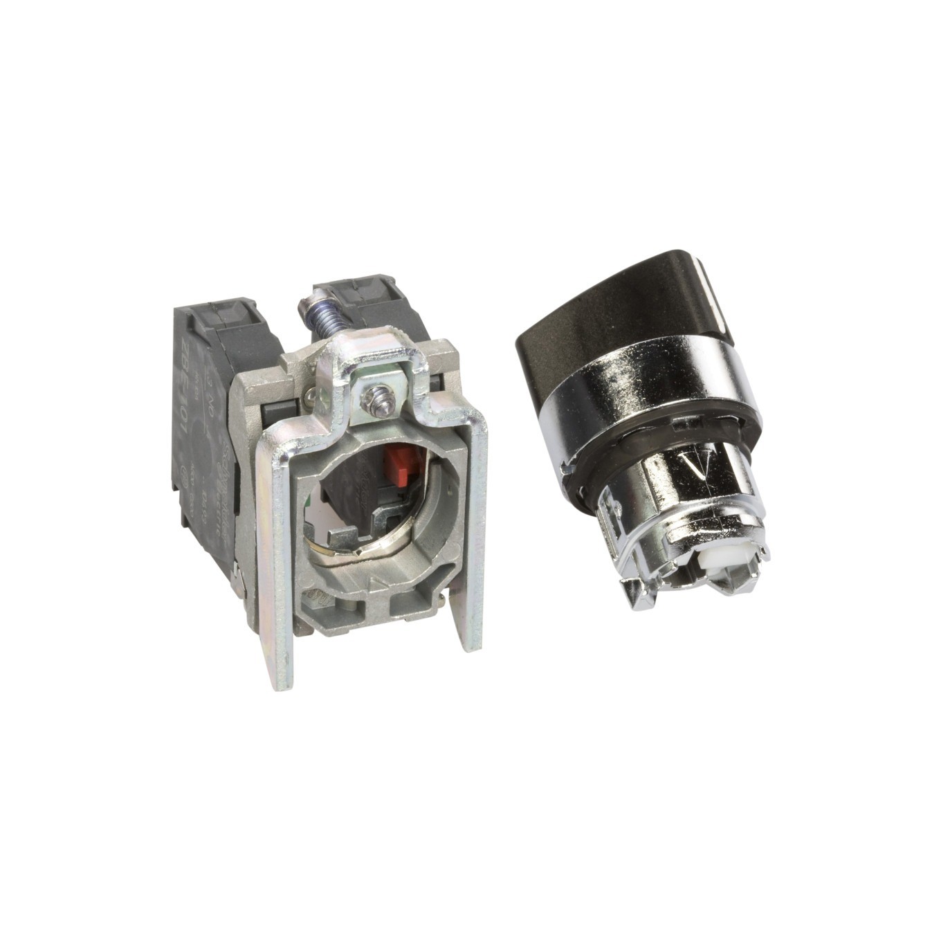 Schneider Electric Noir Bouton De Commande Harmony Xb4 - Tournant - 1F + 1O - Ø22 - Image 2