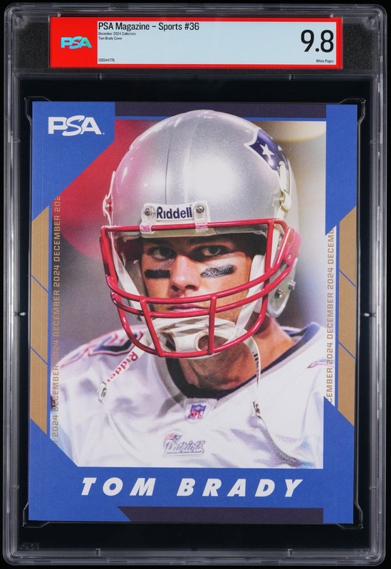 TOM BRADY COLLECTORS PSA MAGAZINE – SPORTS #36 DECEMBER 2024 PSA Graded 9.8